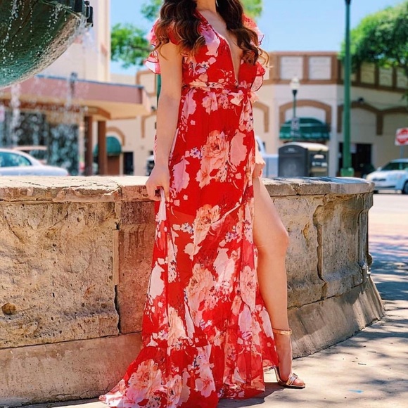 🌹 Floral maxi dress - Picture 2 of 2